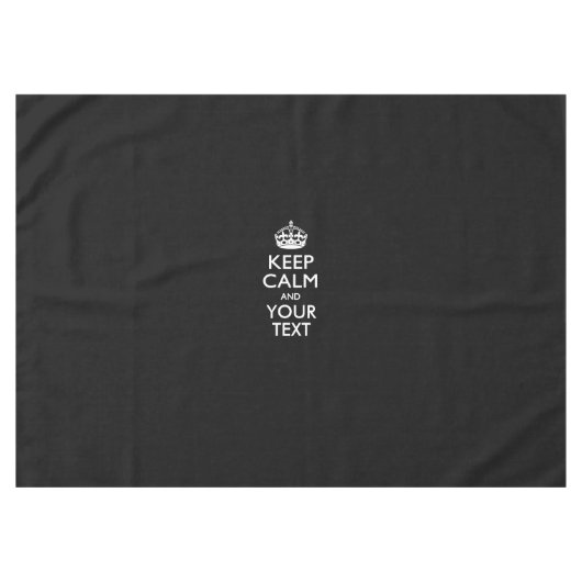 De gepersonaliseerde KEEP CALM en Uw Creatieve Tek Tafelkleed (Voorkant (Horizontaal))