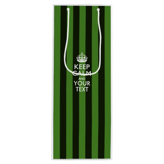 De gepersonaliseerde KEEP CALM en Uw Creatieve Tek Wijn Cadeautas (Voorkant)