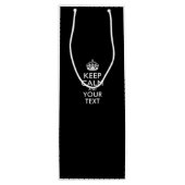 De gepersonaliseerde KEEP CALM en Uw Creatieve Tek Wijn Cadeautas (Achterkant)