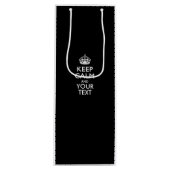 De gepersonaliseerde KEEP CALM en Uw Creatieve Tek Wijn Cadeautas (Voorkant)