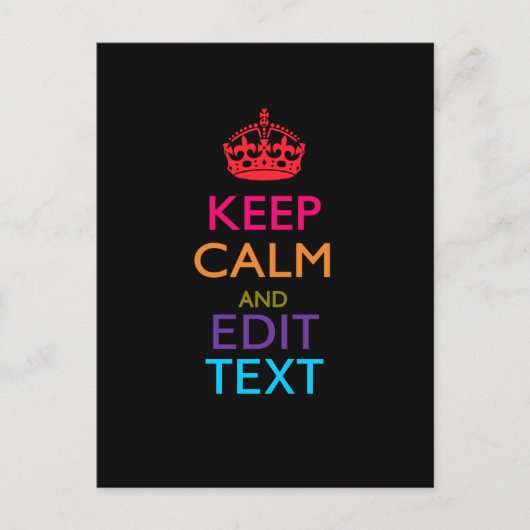 De gepersonaliseerde KEEP CALM heeft Jouw tekst Mu Briefkaart (Voorkant)