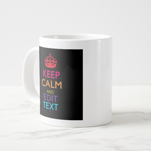De gepersonaliseerde KEEP CALM heeft Jouw tekst Mu Grote Koffiekop (Links)