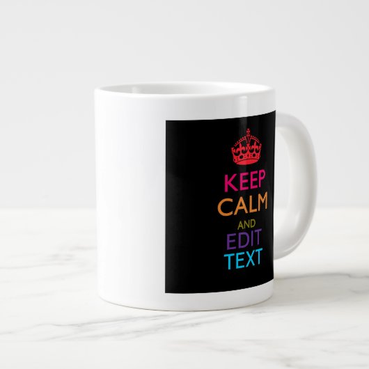 De gepersonaliseerde KEEP CALM heeft Jouw tekst Mu Grote Koffiekop (Voorkant rechts)