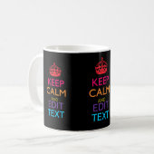 De gepersonaliseerde KEEP CALM heeft Jouw tekst Mu Koffiemok (Voorkant links)
