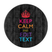 De gepersonaliseerde KEEP CALM heeft Jouw tekst Mu Snijplank (Voorkant)