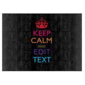 De gepersonaliseerde KEEP CALM heeft Jouw tekst Mu Snijplank (Voorkant)