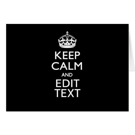 De gepersonaliseerde KEEP CALM heeft Jouw tekst op (Voorkant Horizontaal)