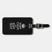 De gepersonaliseerde KEEP CALM heeft Jouw tekst op Bagagelabel (Voorkant horizontaal)