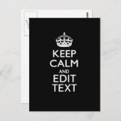 De gepersonaliseerde KEEP CALM heeft Jouw tekst op Briefkaart (Voorkant / Achterkant)