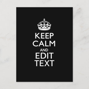 De gepersonaliseerde KEEP CALM heeft Jouw tekst op Briefkaart