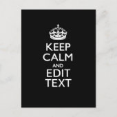 De gepersonaliseerde KEEP CALM heeft Jouw tekst op Briefkaart (Voorkant)