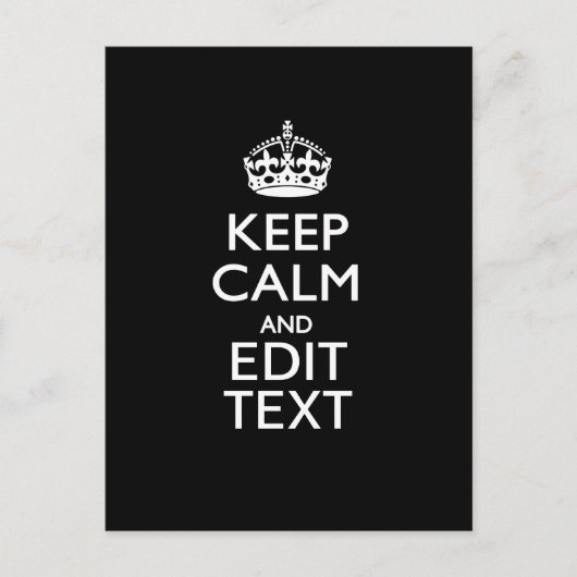 De gepersonaliseerde KEEP CALM heeft Jouw tekst op Briefkaart (Voorkant)