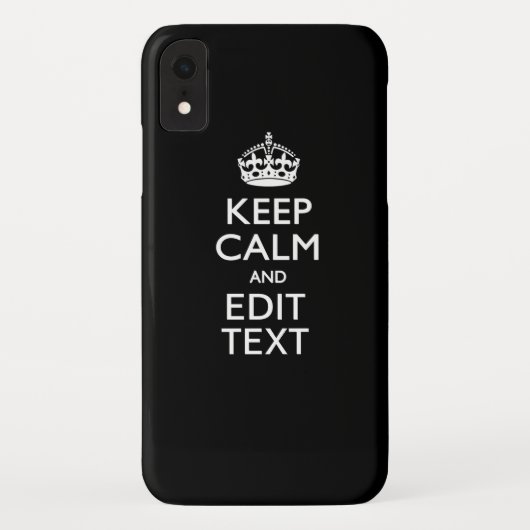 De gepersonaliseerde KEEP CALM heeft Jouw tekst op Case-Mate iPhone Case (Achterkant)