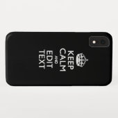 De gepersonaliseerde KEEP CALM heeft Jouw tekst op Case-Mate iPhone Case (Achterkant (horizontaal))