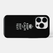 De gepersonaliseerde KEEP CALM heeft Jouw tekst op iPhone Hoesje (Achterkant horizontaal)