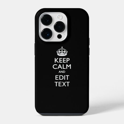 De gepersonaliseerde KEEP CALM heeft Jouw tekst op iPhone Hoesje (Achterkant)