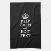 De gepersonaliseerde KEEP CALM heeft Jouw tekst op Theedoek (Verticaal)