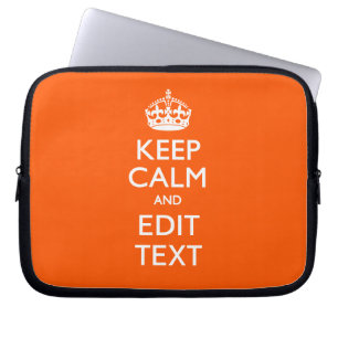 De gepersonaliseerde KEEP CALM heeft Jouw tekst Si Laptop Sleeve