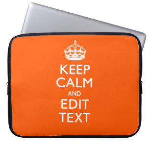 De gepersonaliseerde KEEP CALM heeft Jouw tekst Si Laptop Sleeve