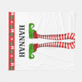 De gepersonaliseerde kerstdeken van Elf Leg Child Fleece Deken (Voorkant (Horizontaal))