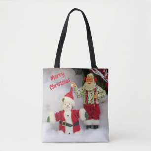 De gepersonaliseerde Kerstman bouwt een Snowman Ca Tote Bag