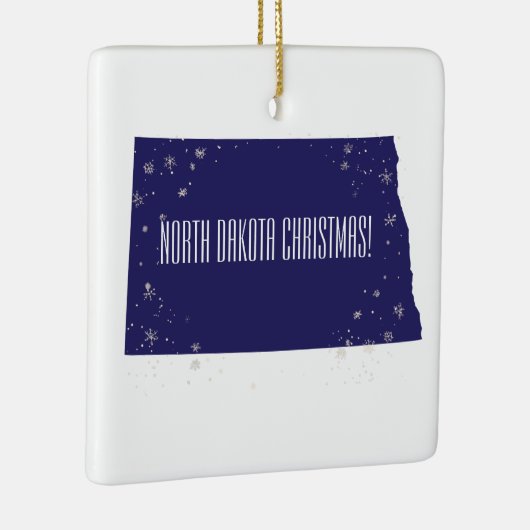 De gepersonaliseerde Kerstmis van North Dakota Keramisch Ornament (Rechts)