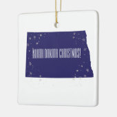 De gepersonaliseerde Kerstmis van North Dakota Keramisch Ornament (Links)