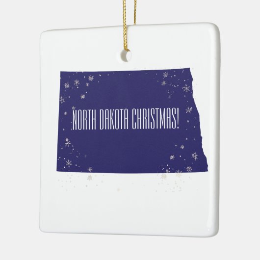 De gepersonaliseerde Kerstmis van North Dakota Keramisch Ornament (Links)