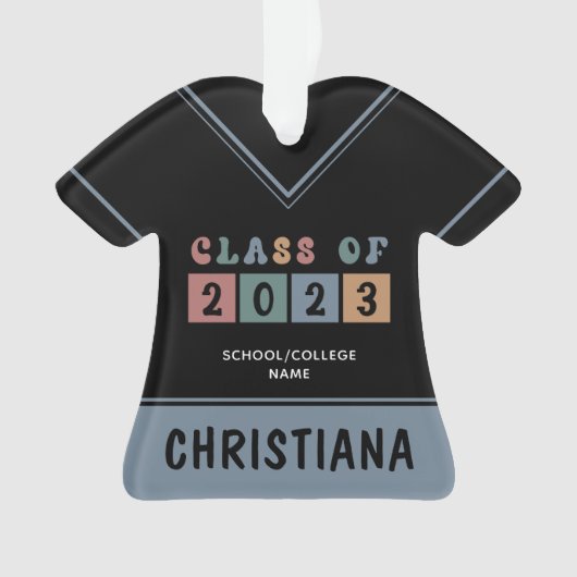 De gepersonaliseerde Klasse van de Retro van het A Ornament (voorkant)