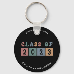 De gepersonaliseerde Klasse van de Retro van het A Sleutelhanger
