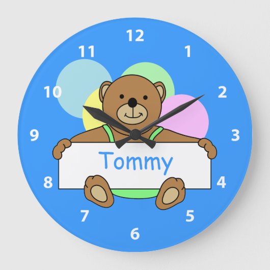 De gepersonaliseerde Klokken van de Teddybeer (Voorkant)
