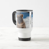 De gepersonaliseerde Kute Quokka op het strand Aus Reisbeker (Voorkant links)