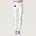 De gepersonaliseerde Leggings voegen de Logo van h<br><div class="desc">Voeg de Logo van de Naam van de Jouw tekst de Moderne Witte Leggings van de Sjabloon Elegant toe.</div>