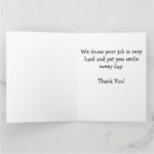 De GEPERSONALISEERDE Leuke Buschauffeur van de Bedankkaart (Binnen)