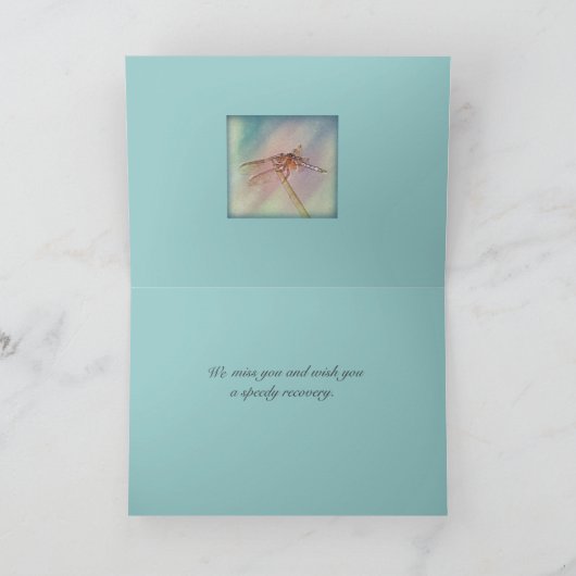 De gepersonaliseerde Libel van de Pastelkleur Kaart (Binnen)