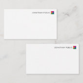 De gepersonaliseerde Logo van het Bedrijf van de J Notitiekaartje (Voorkant / Achterkant)