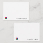 De gepersonaliseerde Logo van het BedrijfsBedrijf  Notitiekaartje (Voorkant / Achterkant)