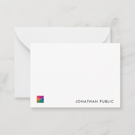 De gepersonaliseerde Logo van het BedrijfsBedrijf  Notitiekaartje (Voorkant)