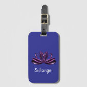 De gepersonaliseerde lotusbloem bagagelabel (Voorkant (verticaal))