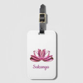 De gepersonaliseerde lotusbloem bagagelabel (Voorkant (verticaal))