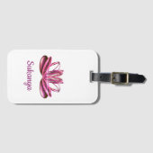 De gepersonaliseerde lotusbloem bagagelabel (Voorkant (horizontaal))