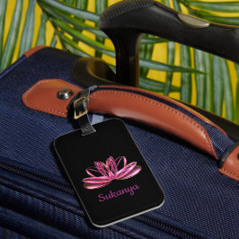 De gepersonaliseerde lotusbloem bagagelabel