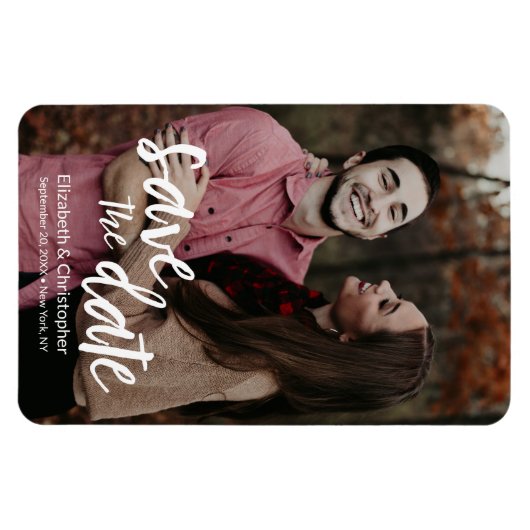 De gepersonaliseerde Moderne sparen de het manuscr Magneet (Horizontaal)