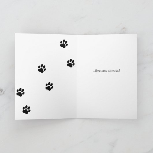 De gepersonaliseerde Moederdag van het kattenmamma Kaart (Binnen)