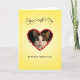 De gepersonaliseerde Moederdag van het kattenmamma Kaart