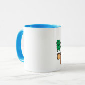 De gepersonaliseerde mok van de cartoon voor VP (Voorkant links)