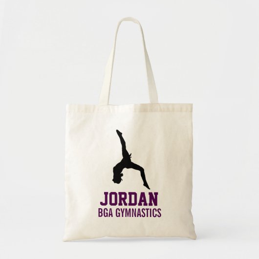 De gepersonaliseerde Naam van de Gymnast van de Gy Tote Bag (Voorkant)