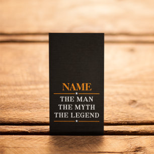 De gepersonaliseerde naam van het Man de mythe de