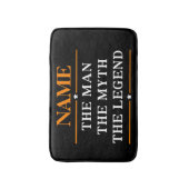 De gepersonaliseerde naam van het Man de mythe de  Badmat (Voorkant Verticaal)