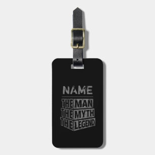 De gepersonaliseerde naam van het Man de mythe de Bagagelabel